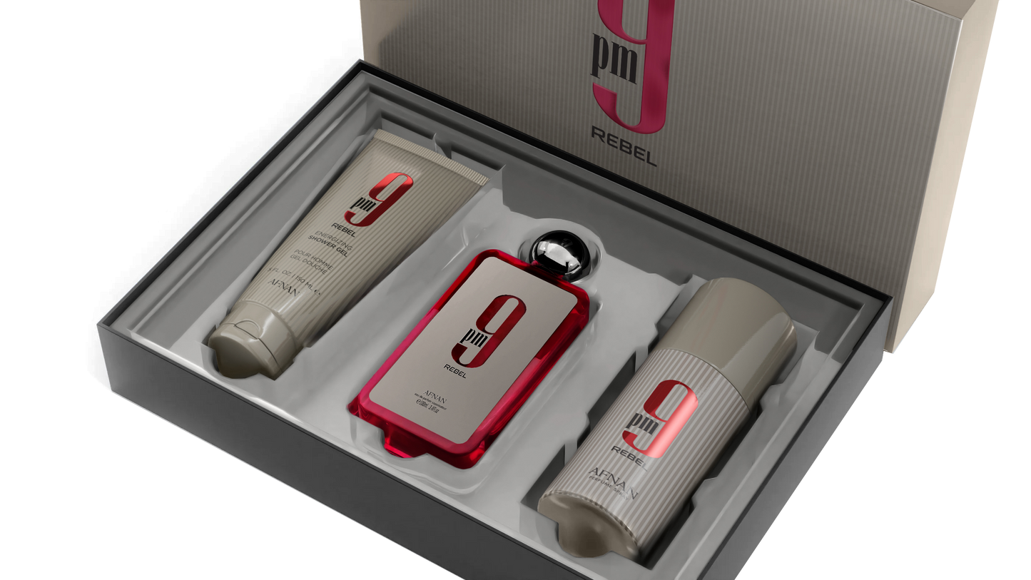 AFNAN 9PM REBEL U 3.4EDP/5.0SG/5.0 DEO SPRAY