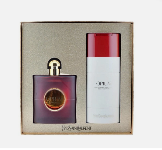 YSL OPIUM L 3.4 EDT SPRAY / 6.8 BODY LOTION