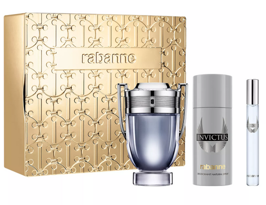 PACO RABANNE INVICTUS M 6.8 EDT SPRAY / 2.5 DEO STICK *METAL BOX*