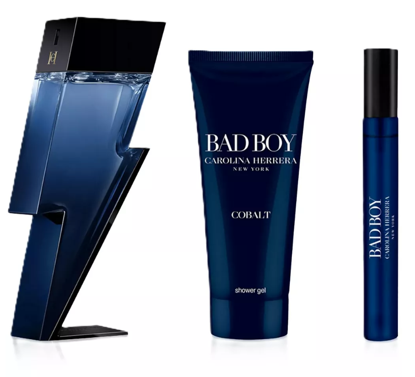 CAROLINA HERRERA BAD BOY COBALT M 3.4 EDP SPRAY / 3.4 SHOWER GEL